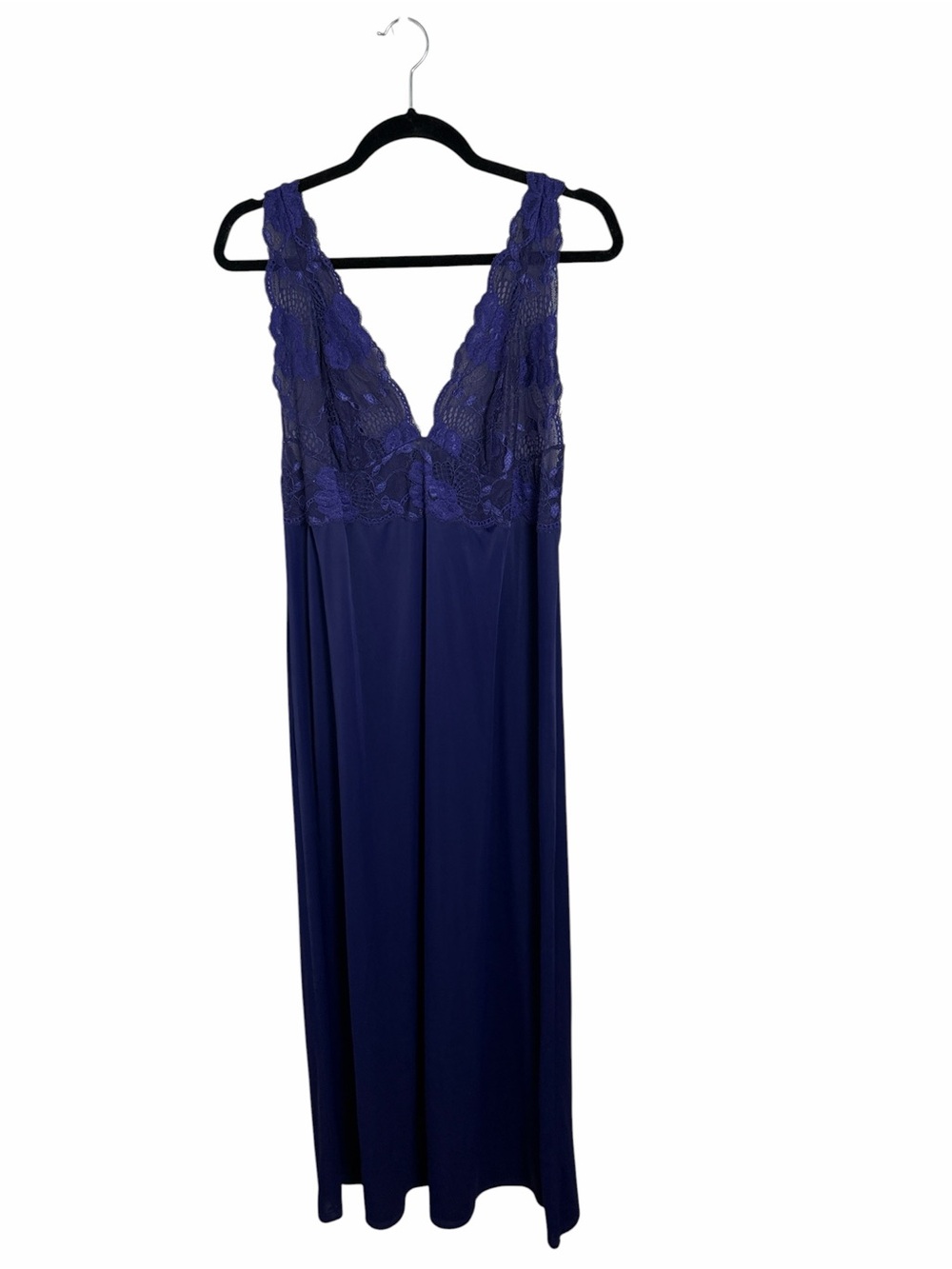 Natori Purple Lace Maxi Nightgown Size Large Evening Loungewear - Picture 1 of 5
